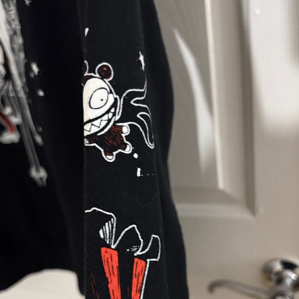 Disney Black Crewneck Sweater with White Jack Skellington Graphic - Picture 3 of 5